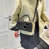 Bolso de Mano con Textura para el Trayecto 2025 Otoño Nuevo Bolso de Hombro Cruzado Pequeño Cuadrado Bolso de Mano Popular de Moda