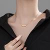 Collar de plata de ley 925 con diseño de nicho de cadena de clavícula de berenjena para mujer, estilo frío, cadena de hueso de serpiente de celebridades de Internet, nicho de lujo ligero