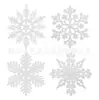 Fio GrátisFloco de Neve de Natal Decoração de Natal Enfeites para Árvore de Natal Pingentes Glitter Pó Dourado Plástico