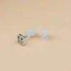 Plug de ouvido transparente para hambúrguer anti-queda não alérgico tampões de ouvido brincos brincos plug de couro acessórios de ouvido atacado