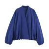 Venta al por mayor de ropa para mujer estilo europeo y americano transfronteriza, chaqueta de aviador de diseño elegante y versátil 7024574