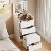 Nuevo tocador multifuncional para espacios pequeños, gabinete de almacenamiento, mesa de maquillaje estilo crema, mesa abatible, tocador de dormitorio para mujeres