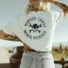 2023 comercio exterior nueva camiseta con letra verano manga corta para hombre y mujer camiseta de manga corta WISH entrega de una pieza