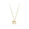 Colar Hipoo D0050 Completo em Prata 925 Fique Rico Instantaneamente 2026 Novo Modelo Ano do Cavalo Corrente para Clavícula Cravejada de Diamantes