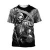 Camiseta de manga corta con estampado de calavera digital 3D personalizada de moda para hombre, nueva camiseta de comercio exterior transfronterizo, top personalizado para hombre