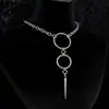 Comercio Exterior Transfronterizo Cadena de Acero Inoxidable Puntiaguda Eslabones Gruesos Collar Estilo Gótico Joyería Venta Directa de Fábrica