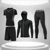 Roupas Esportivas Populares para Homens Roupas de Fitness Camisa de Compressão de Secagem Rápida Verão Fina Seda de Gelo Manga Curta Calça de Cinco Pontos Conjunto de Corrida para Homens