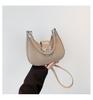 Textive Moda Estilo Ocidental Arco 2024 Nova Primavera Simples Cor Sólida Crossbody Ombro Axilas Bolsa Bolsa para Mulheres