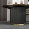 Soporte de pie de mesa de hierro forjado, pata de mesa de barra, pata de mesa cilíndrica de acero inoxidable, soporte de metal, estante de mesa, base de mesa de comedor ovalada
