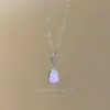 Collar con Colgante de Calabaza Copo de Nieve Morado para Mujer Otoño e Invierno Nuevo Estilo Chino Estilo Nacional Elegante Cadena de Lana Accesorios Lujosos de Alta Gama