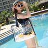Bolsa de Armazenamento para Roupas de Praia e Piscina de Venda Quente no Verão, Impermeável, Grande Capacidade, Transparente, Bolsa Tote de Ombro