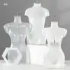Maniquí de Tienda de Ropa, Accesorios para Escaparate, Soporte de Exhibición Estilo Coreano, Maniquí de Ropa Femenino de Medio Cuerpo, Soporte de Exhibición para Trajes de Baño