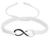 Pulseira da sorte de liga simples e criativa com 8 palavras, tecida à mão, amor ilimitado, ajustável, para namoradas, casal, pulseira