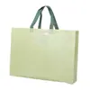 Bolsa de Mano de Tela No Tejida con Película Luminosa de Color Sólido Estampada En stock Ropa Educación Escolar Bolsa Publicitaria Bolsa de Compras Urgente