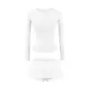 Estilo Desejo Puro Roupa Sexy de Garota Quente Primavera Armazém Camiseta de Manga Longa com Gola Redonda e Botões Shorts de Cintura Baixa que Moldam o Quadril Calças para Mulheres
