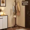 Perchero de madera, perchero de pie para dormitorio, uso doméstico, barra colgante vertical simple de madera de haya, perchero para bolsos de interior