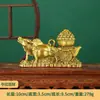 Ornamento de Touro de Cobre Artesanato Latão Touro Trazedor de Fortuna Decoração para Mesa de Escritório e Sala de Estar