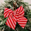 Suministros de Decoración Navideña Haobei Lazo Rayado Rojo y Blanco Lazo de Esponja de Caramelo Colgante Decoración de Árbol de Navidad