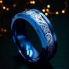 Anillo de acero inoxidable de estilo hip hop exagerado, de 8 mm, para hombres y mujeres, estilo transfronterizo de Europa y Estados Unidos.