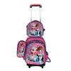 Mochila Escolar Transfronteriza Bolsa Escolar con Ruedas para Estudiantes de Primaria Comercio Exterior Niños y Niñas de 6-9-12 Años Mochila Lonchera Set de Tres Piezas