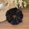 Estilo Femenino Encaje Plisado de Rosa Tridimensional Anillo para el Cabello de Intestino Grande Cuerda para el Cabello de Pynoson Bajo para Mujer Accesorios para el Cabello Goma para el Cabello Adorno para la Cabeza