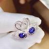 Live Hot New Simulation Sapphire Little Swan Korean Fashion Brincos Temperamento Feminino Brincos de Diamante Completo Jóias