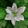 2024 nova flor de simulação de Natal decoração de feriado de Natal acessórios de flor árvore de Natal flor dupla atacado em estoque
