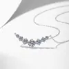 Collar de Joyería de Plata de Ley S925 de Princesa Sonriente para Mujer, Chapado en Pt950, Colgante Simple de Moissanita de 1.7 Quilates Color D