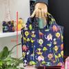 Bolsa de Compras Plegable Nueva Supermercado Transfronteriza Bolsa Tote Portátil de Tela Floral Bolsa Tote de Compras de Supermercado Bolsa de Comestibles