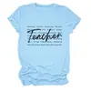 Educador de Maestros Europeo y Americano Ebay Sitio Independiente de Moda y Estilo Nueva Camiseta de Mujer de Cuello Redondo y Manga Corta