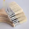 Cepillo de Cerdas de Cerdo Pincel Pincel para Barbacoa Mango Largo Mango de Madera Pincel para Recubrimiento de Pintura de Látex Cepillo de Cerdas Suaves Cepillo para Limpiar Cabello Marrón