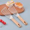Atacado de fábrica espátula de aço inoxidável espátula para peixe espátula com cabo de madeira espátula de cozinha espátula multiuso para bife utensílio de cozinha