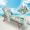 Nova Capa de Cadeira de Praia de Microfibra Toalha Reclinável Bolsa de Toalha de Praia Impressão Digital Série Frutas Plantas Coloridas