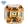 Huagang gem Square Pagoda Square chaflán coche plano blanco champán piedra circón AAA CZ al por mayor piedra desnuda