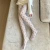 Meias de Seda com Laço Preto Finas de Verão Sexy Celebridade da Internet Ins Meias de Seda Pretas Meia-calça Jacquard Branco Leite