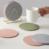 Tapete Redondo de Silicona Engrosado Color Caramelo para Aislamiento Térmico, para Mesa de Comedor en Casa, Fácil de Limpiar, Tapete Antideslizante para Vajilla, Vasos de Agua, Ollas, Tazones y Manteles Individuales