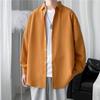 Camisa Muy de Hada para Hombre de Manga Larga ins Moda Rudo Guapo Otoño Color Sólido Camiseta Interior Estilo Coreano Caída Holgada Top T