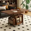 Mesa de Centro Levadiça, Carrinho Móvel Dobrável, Mesa de Chá, Mesa de Jantar Multifuncional para Sala de Estar de Apartamento Pequeno