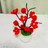 Planta Pequeña en Maceta Flor de Cera Varita Retorcida, Producto Terminado Hecho a Mano con Varita Retorcida, Adorno Creativo Hecho a Mano Regalo, Personalización de Varita Retorcida