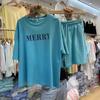 Traje deportivo transfronterizo para mujer, verano, estilo portuario, estudiante, holgado, salado, dulce, manga corta, shorts, casual, conjunto de dos piezas