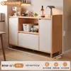 Aparador, mueble de almacenamiento para sala de estar, aparador de comedor de pared, mueble de almacenamiento, soporte para cafetera de panel ecológico de madera maciza, mueble para té
