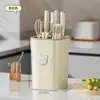 Soporte para cuchillos de cocina estante de almacenamiento multifuncional estante de secado de escritorio para cuchillos portapalillos portatijeras soporte para cuchillos de cocina