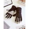 Guantes de Esquí Invierno para Mujer de Terciopelo Engrosados para Ciclismo Estudiantes Impermeables Resistentes al Frío Cálidos Pantalla Táctil de Algodón para Exterior Ciclismo Hombres y Mujeres