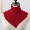 Cachecol quente de outono e inverno feminino suéter triângulo lenço pequeno à prova de frio pescoço espesso proteção gola falsa gola de tricô atacado