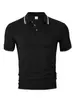 Camisetas lisas para hombre transfronterizas Amazon corte ajustado casual talla europea nuevo transpirable verano cuello camisero polo deportivo