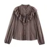 Ropa de Moda Europea y Americana Transfronteriza, Camisa Decorativa de Rayas de Moda de Venta Caliente en Aliexpress