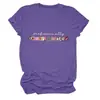 Camiseta feminina redonda de manga curta, estilosa e divertida, para Amazon, Wish e lojas independentes