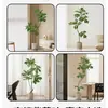 Habitat de folha de glicínia planta verde artificial alto padrão luxo leve interior sala de estar chão árvore falsa biônica planta em vaso