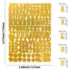 Pegatinas de Alfabeto Doradas y Plateadas de Alto Brillo de 0.5 Pulgadas Transfronterizas Pegatinas de Letras Metálicas Impermeables Creativas para Bricolaje