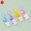 Llavero de Perrito Lindo Flocado Colgante de Bolso Cadena para Teléfono Móvil Muñeco de Dibujos Animados Colgante de Llave Accesorios de Joyería DIY